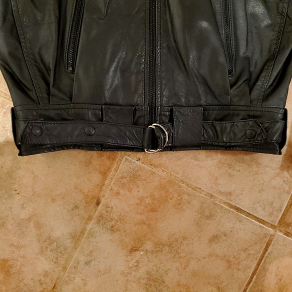 The Leather Ranch Vintage Black Genuine Leather Jacket, Unisex Size 2 - Picture 3 of 12